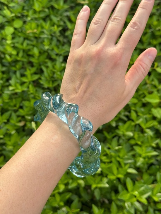Escada Exotics Blue Resin Bangle.